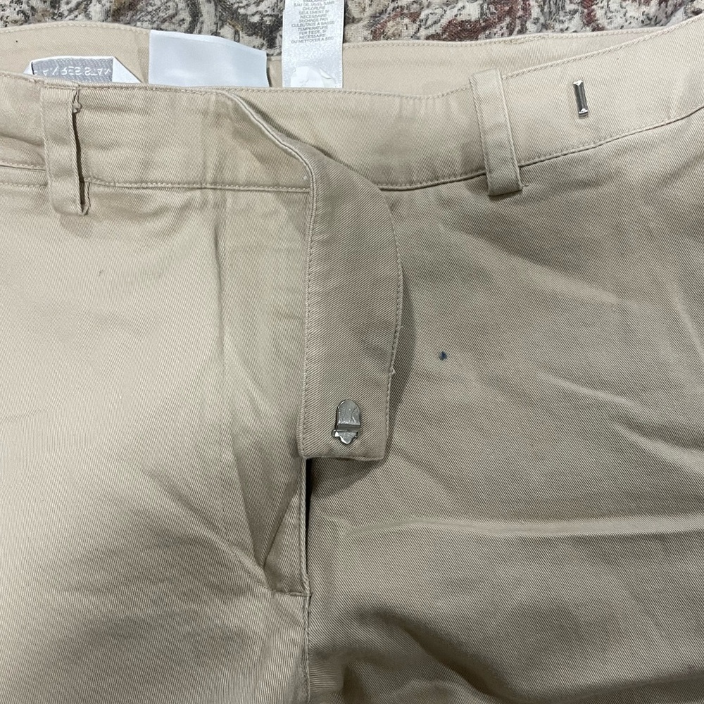 Khaki women’s work pants 16P, with button and clasp - Picture 4 of 6